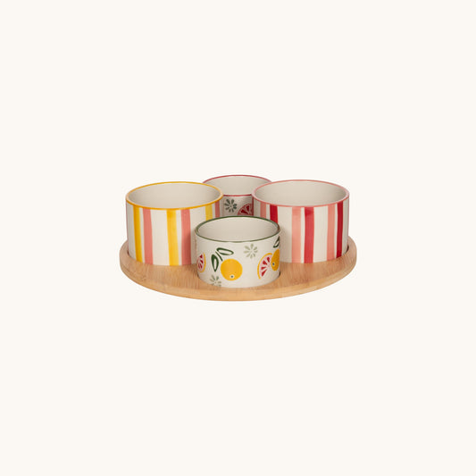 S5 SERVING BOWLS ZESTINE WITH TRAY