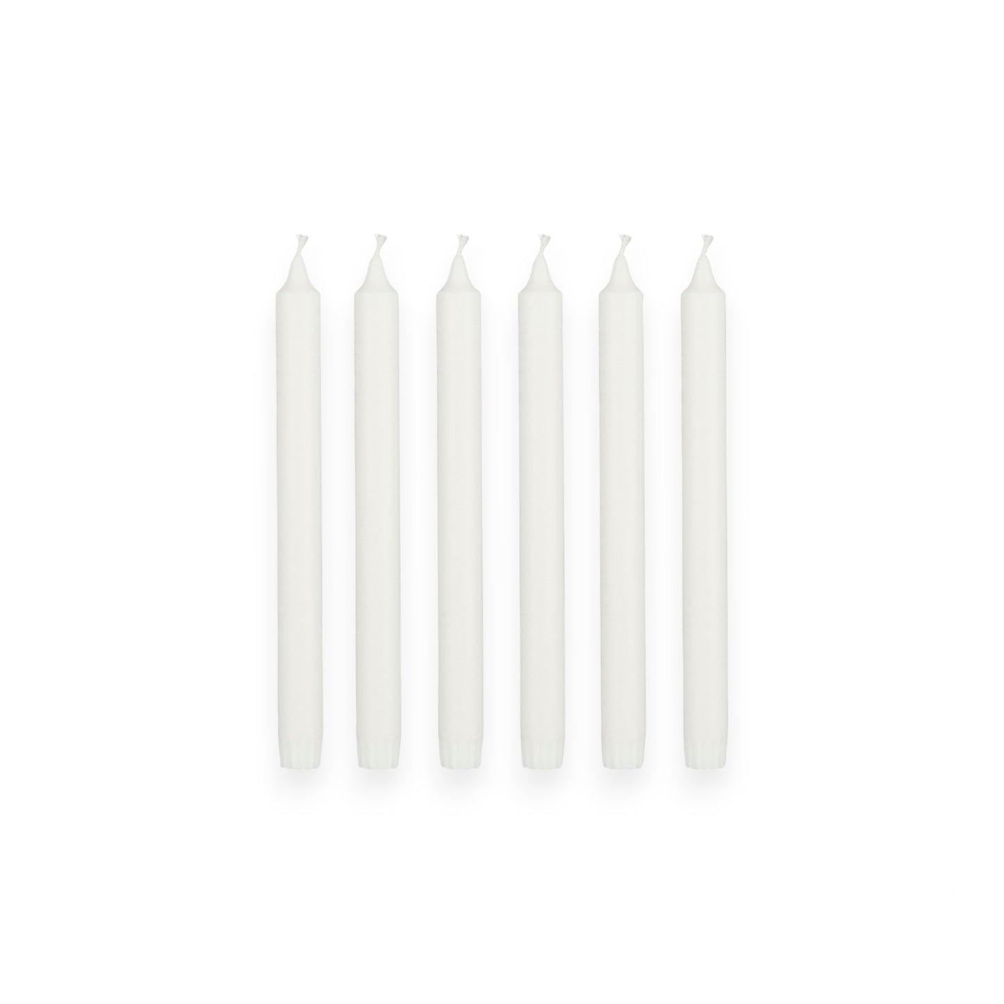 S6 CANDLE DINNER STEARIN WHITE