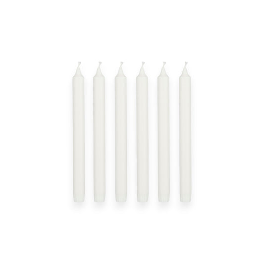 S6 CANDLE DINNER STEARIN WHITE