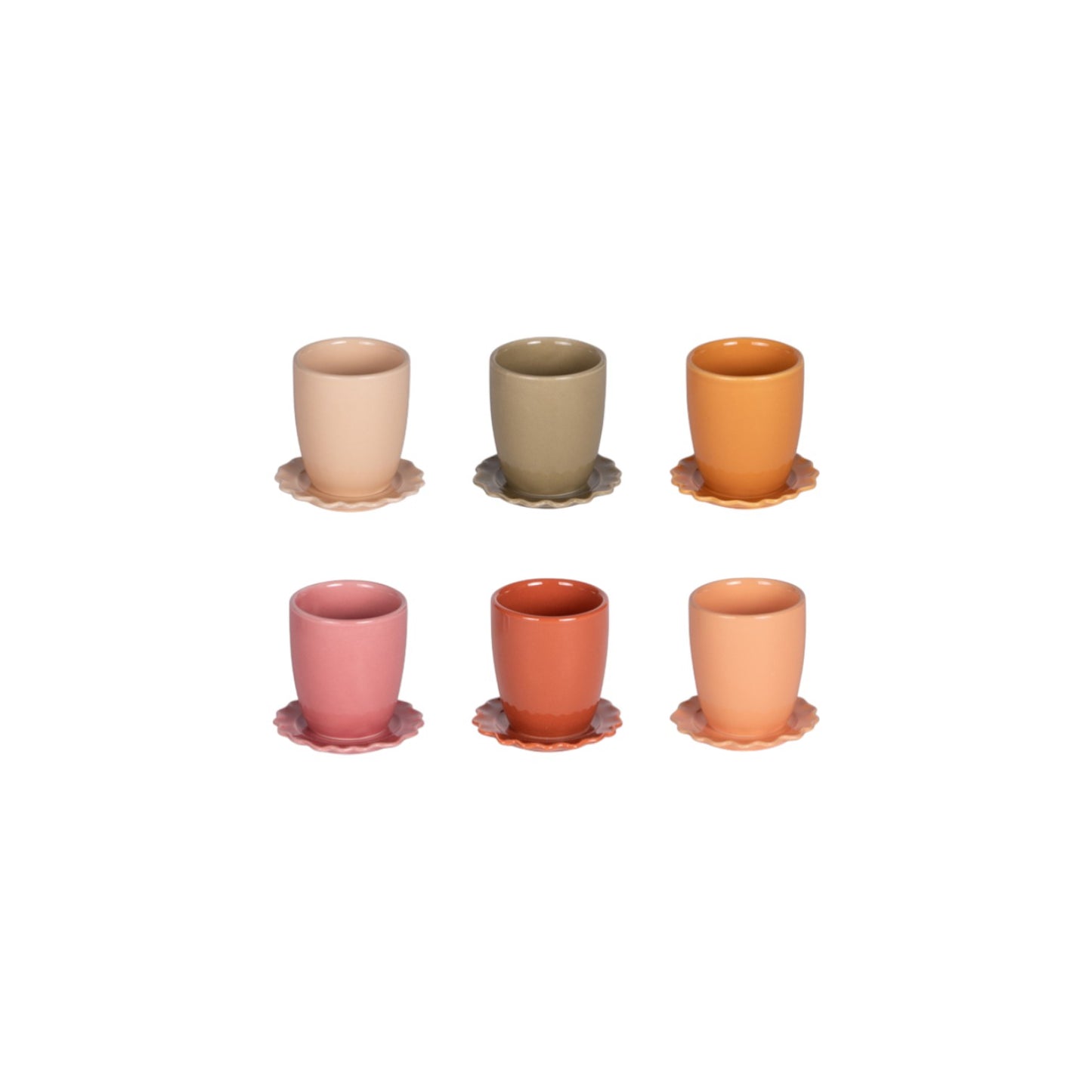 S6 CUPS AND SAUCERS AGRA 10 CL