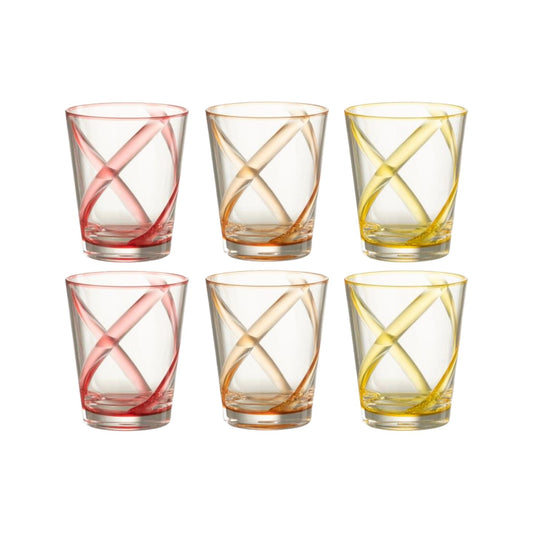 S6 LINES DRINK GLASS PLASTIC MIX