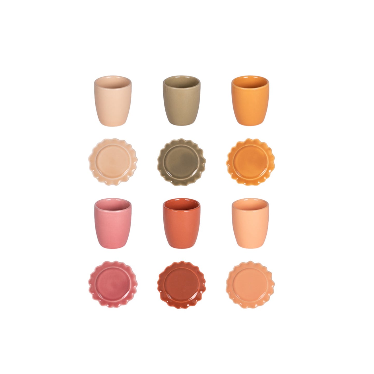 S6 CUPS AND SAUCERS AGRA 10 CL