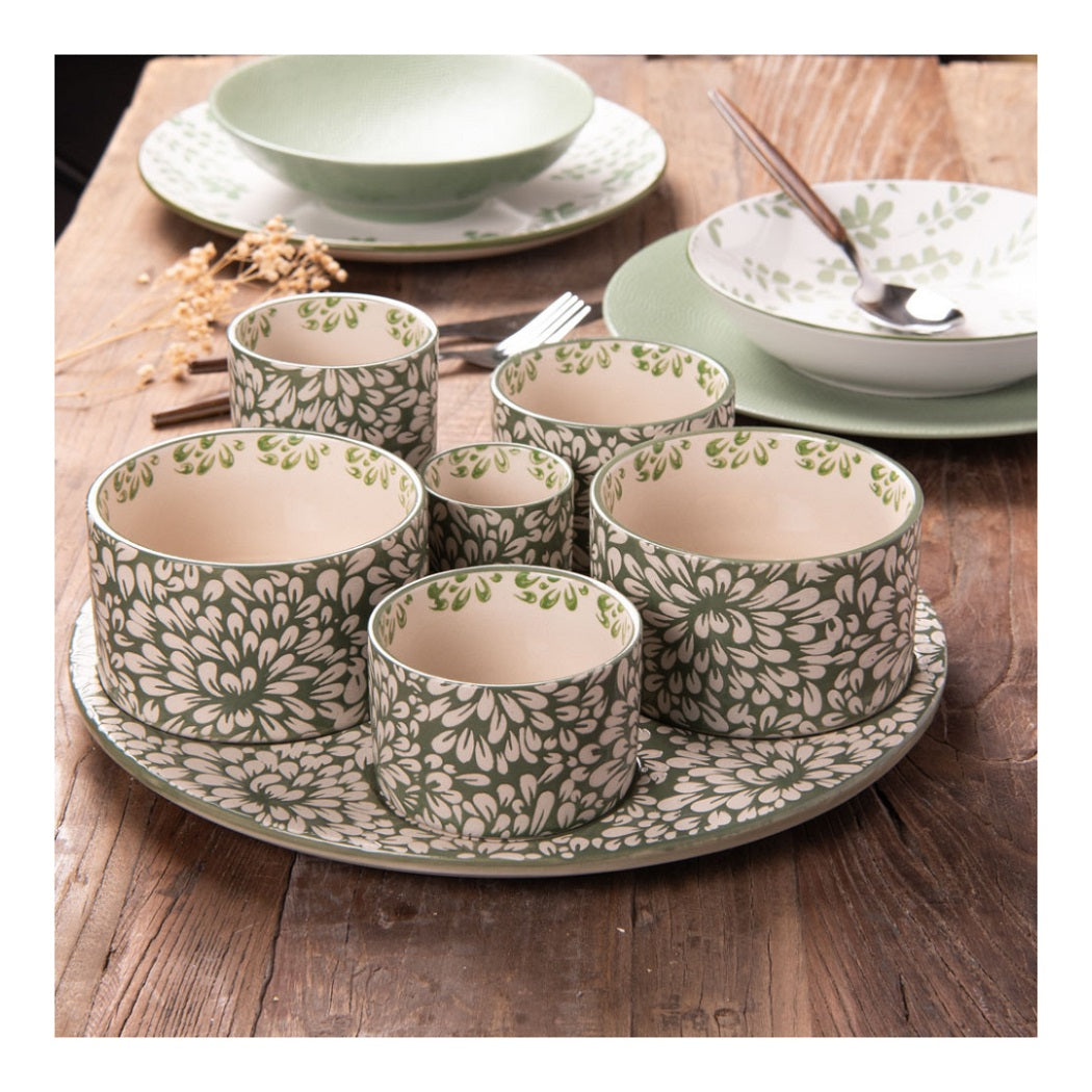 S6 SERVING BELLIS BOWLS WITH TRAY