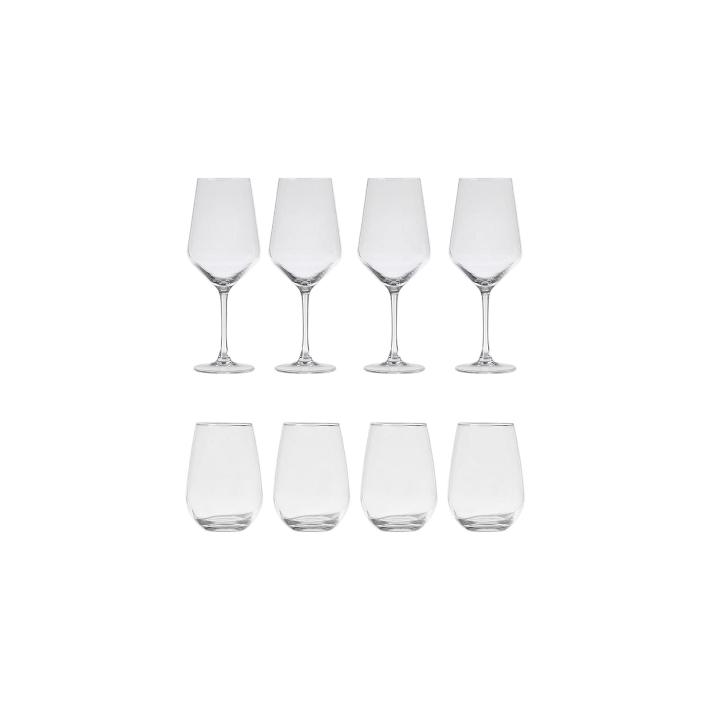 S8 GLASS TUMBLER 480 ML AND WINE 620 ML