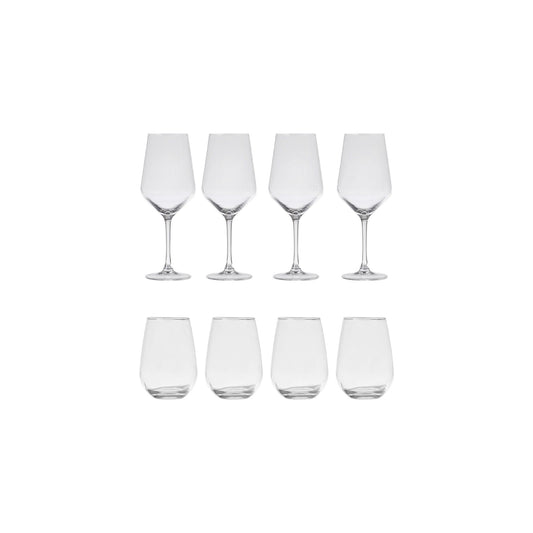 S8 GLASS TUMBLER 480 ML AND WINE 620 ML