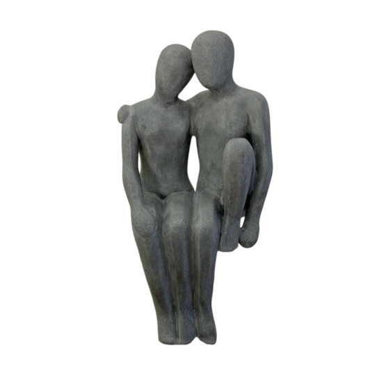 SEATED COUPLE STATUE