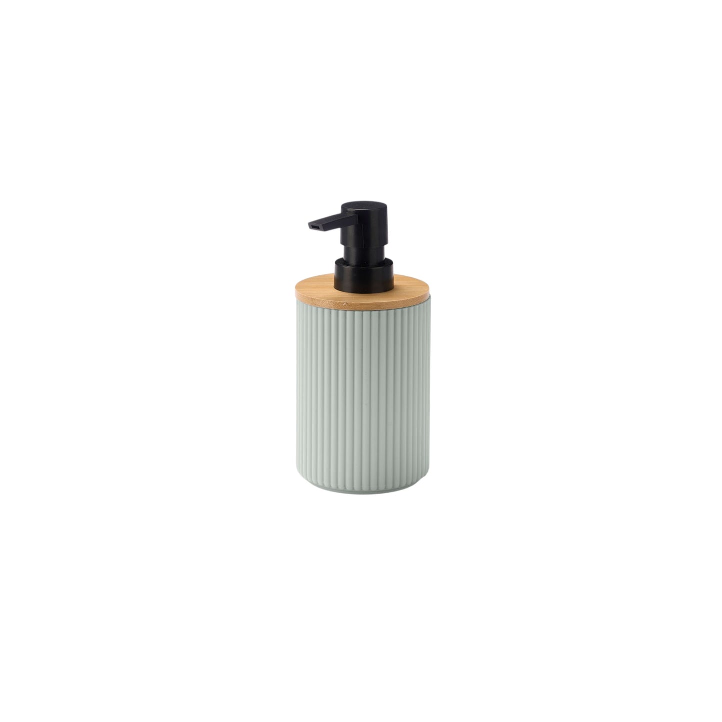 SOAP DISPENSER STRIPES MINT BAMBOO