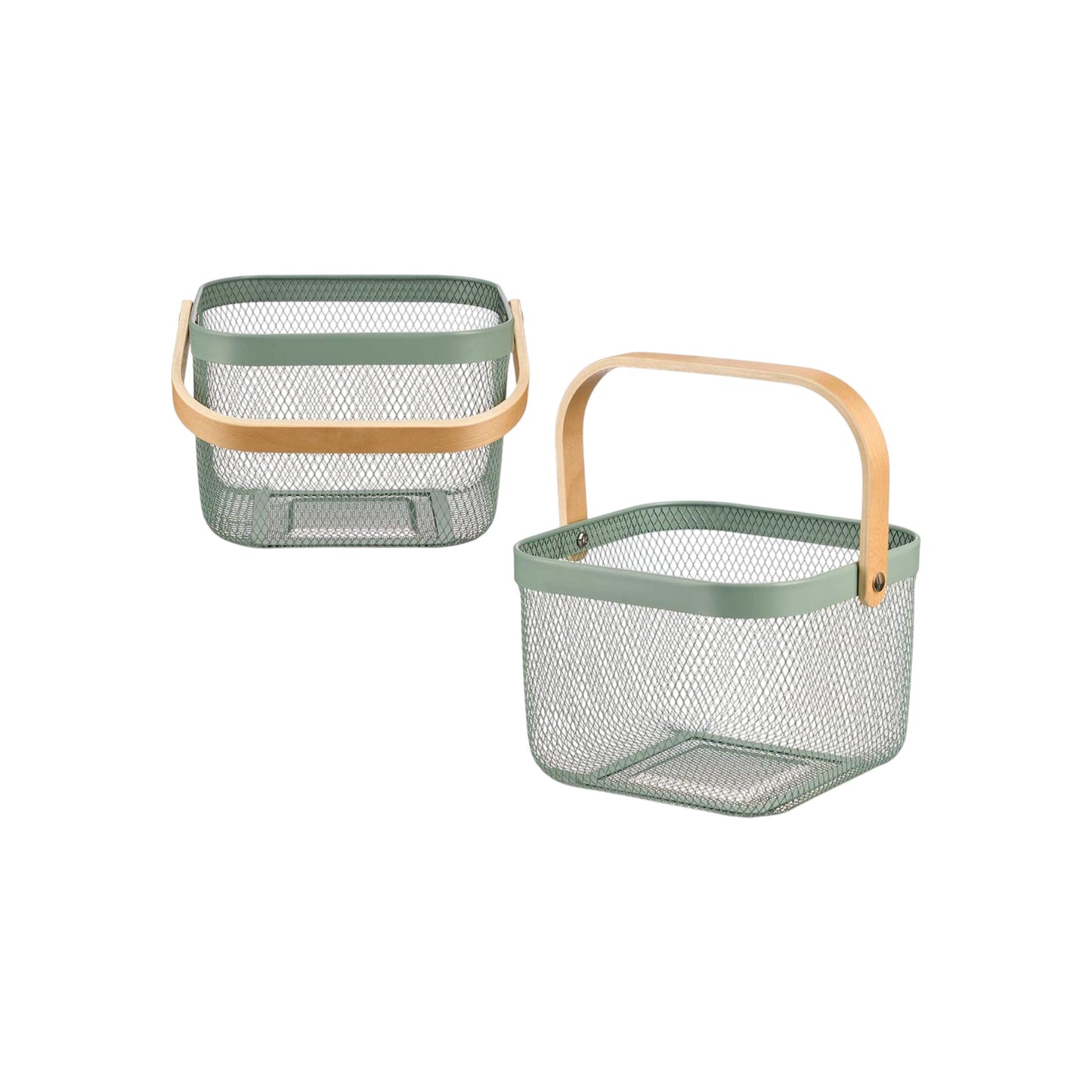 SQUARE BASKET WITH HANDLE