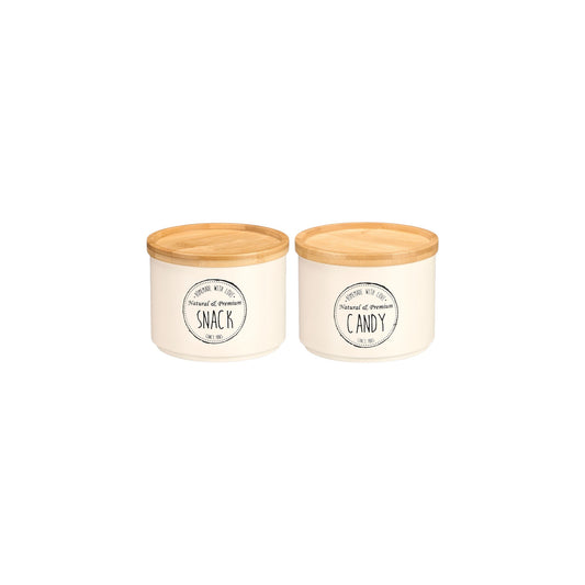 STACKABLE JAR WITH BAMBOO LID