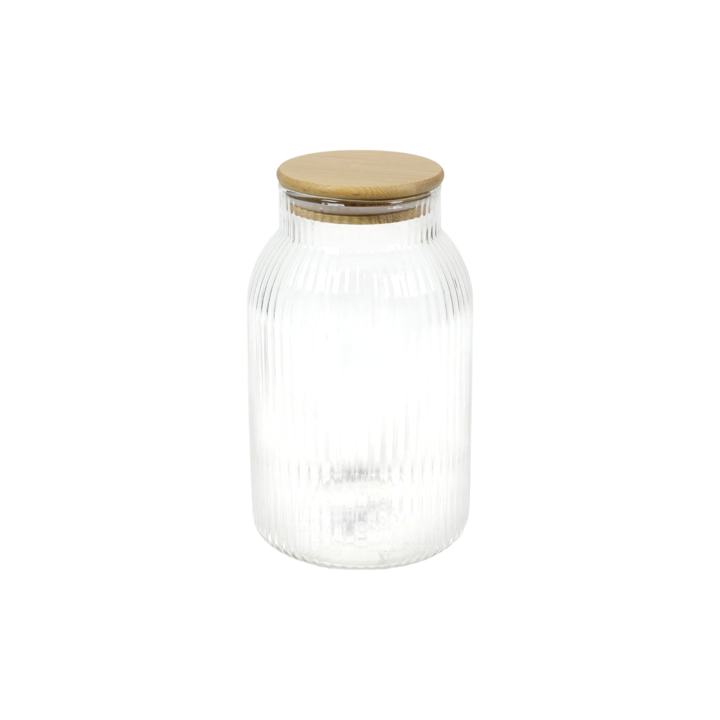 STORAGE JAR BORO LINES BAMBOO LID