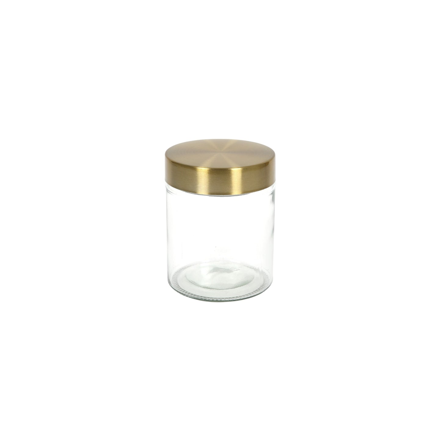 STORAGE JAR GLASS WITH GOLD COVER