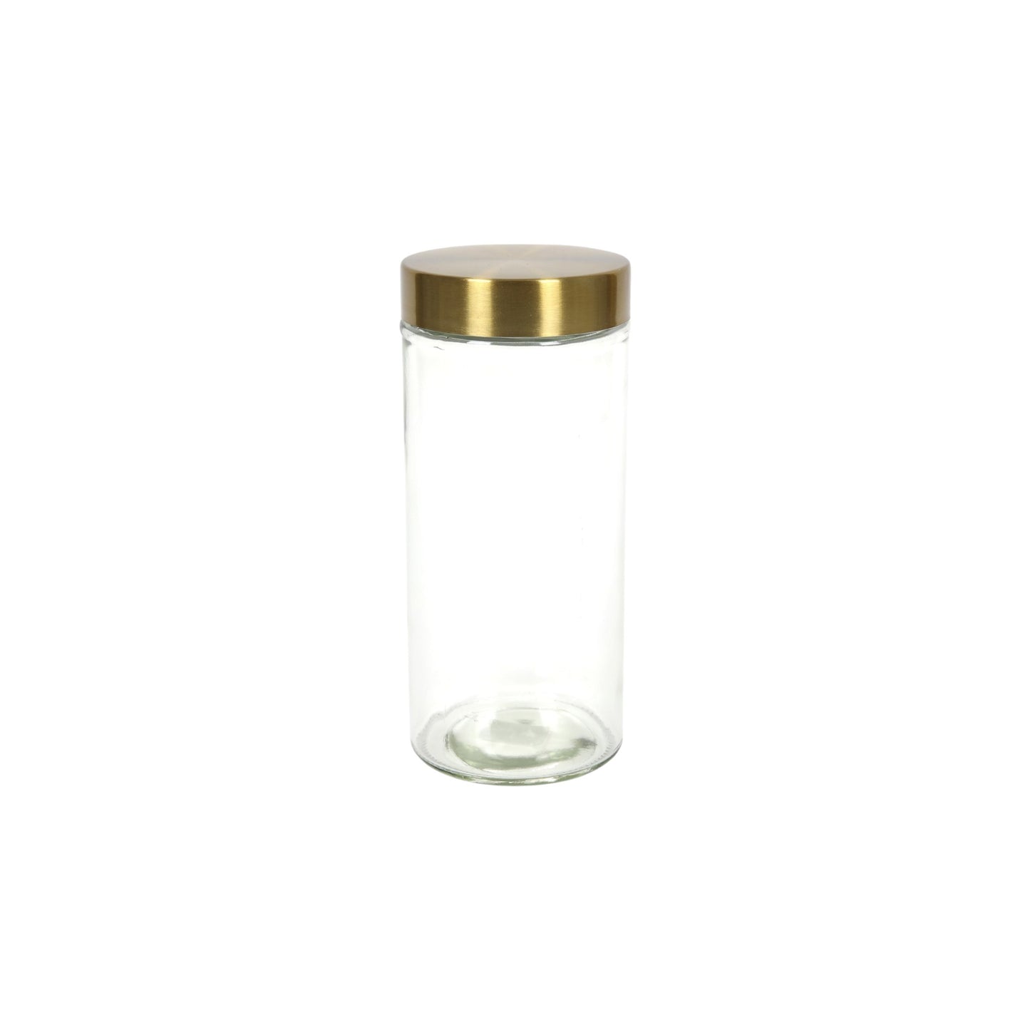 STORAGE JAR GLASS WITH GOLD COVER