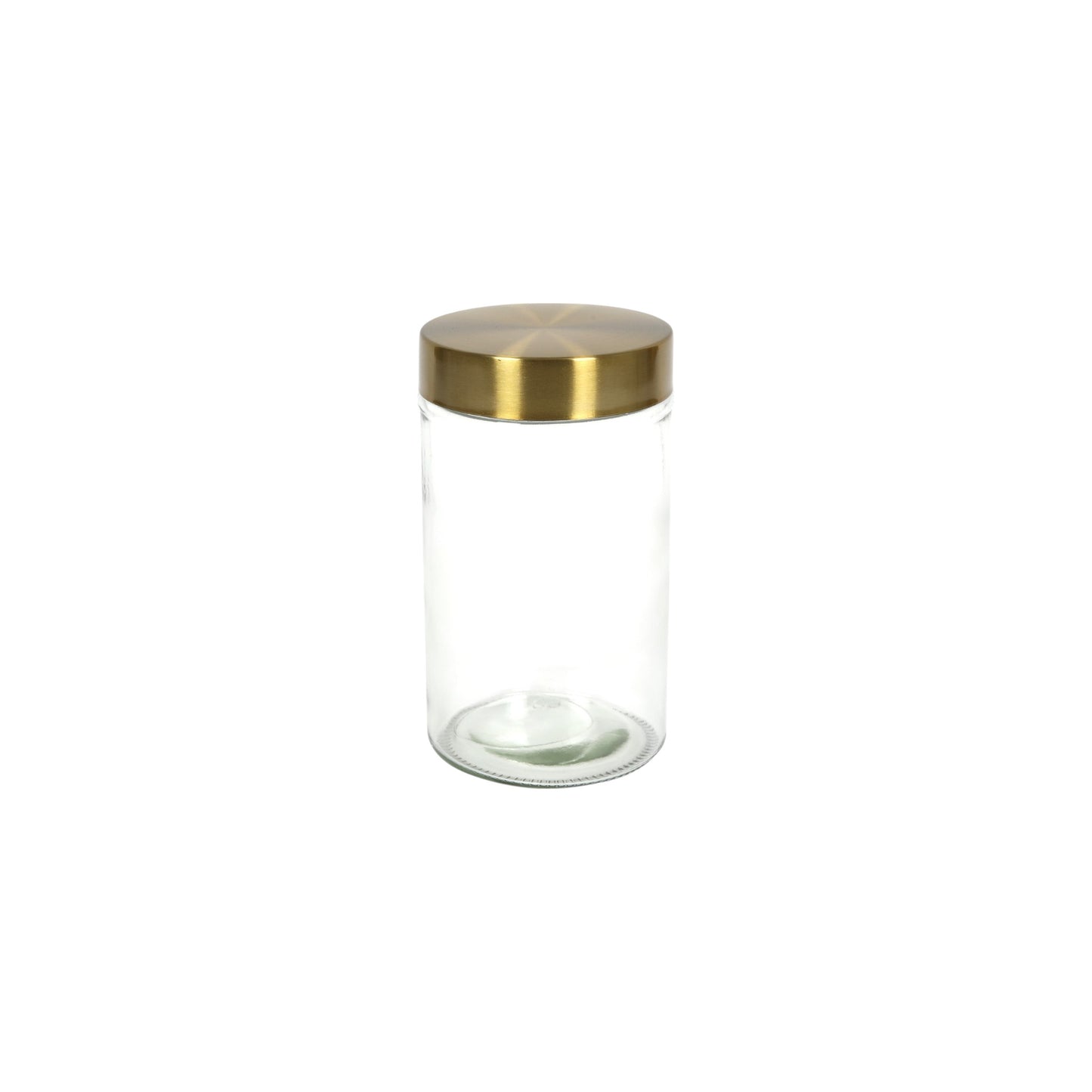 STORAGE JAR GLASS WITH GOLD COVER
