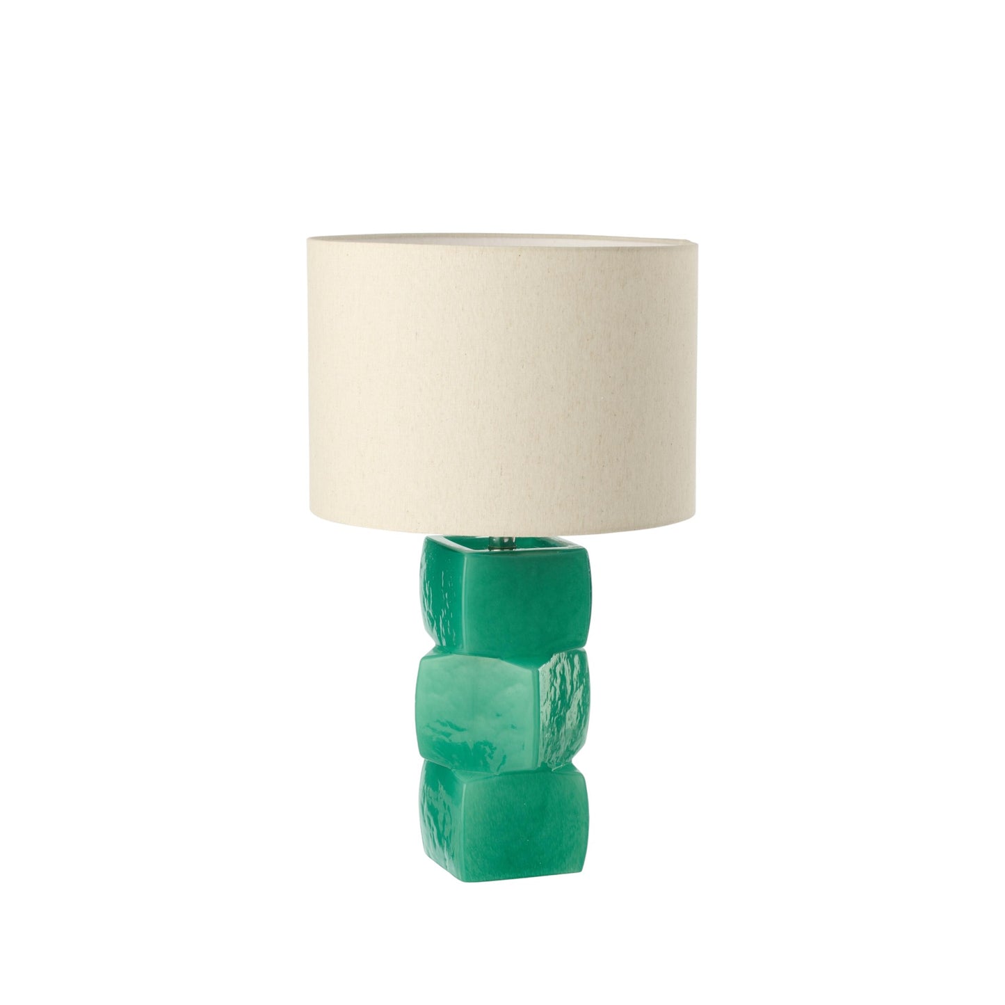 TABLE LAMP 3 CUBES GLASS GREEN