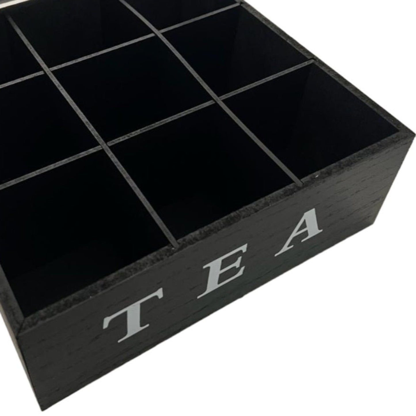 TEA BOX WOOD WITH 9 COMPARTMENTS