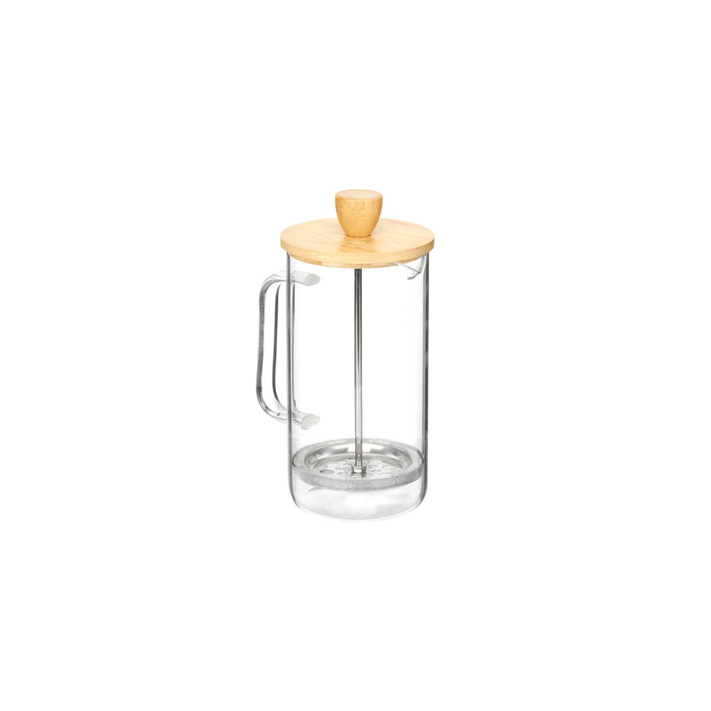 TEAPOT BOROSILICATE WITH PLUNGER AND BAMBOO LID