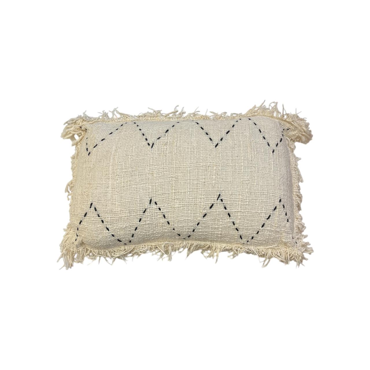 THIN LINEN FRINGE PILLOW