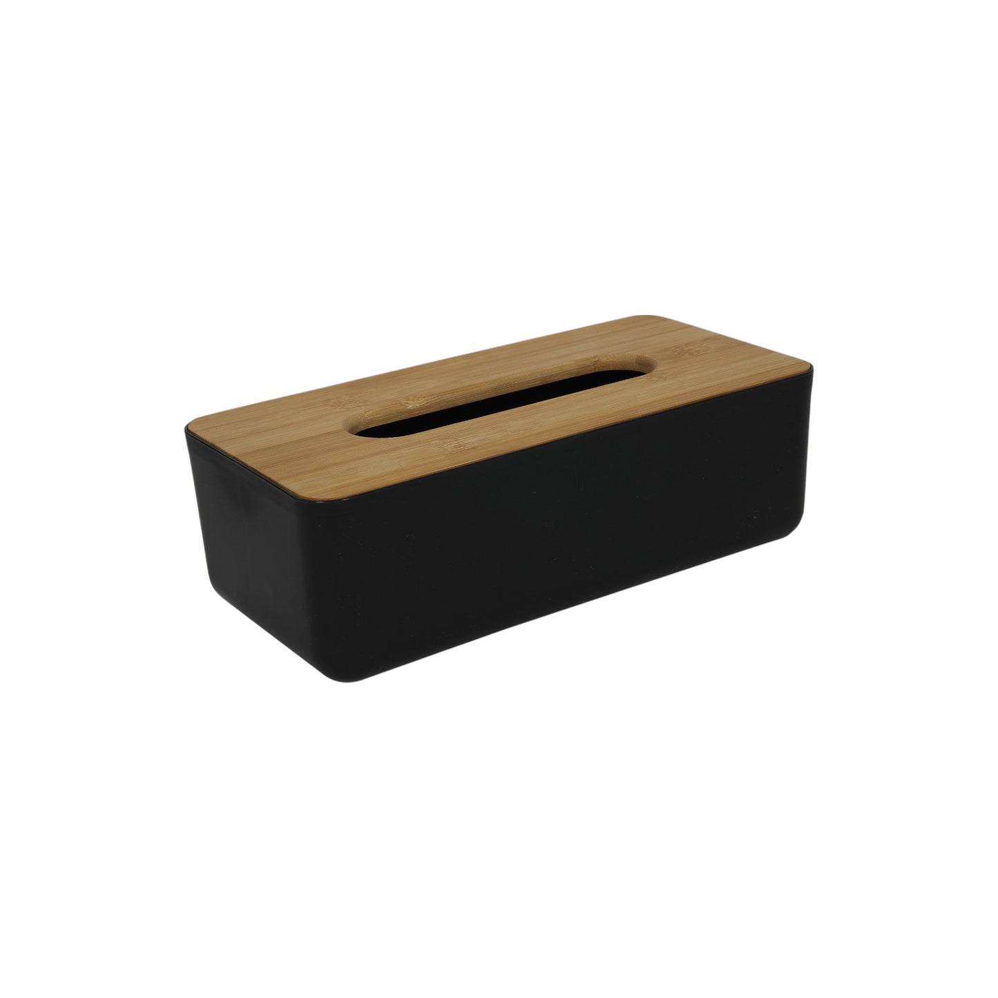 TISSUE BOX BLACK BAMBOO COVER