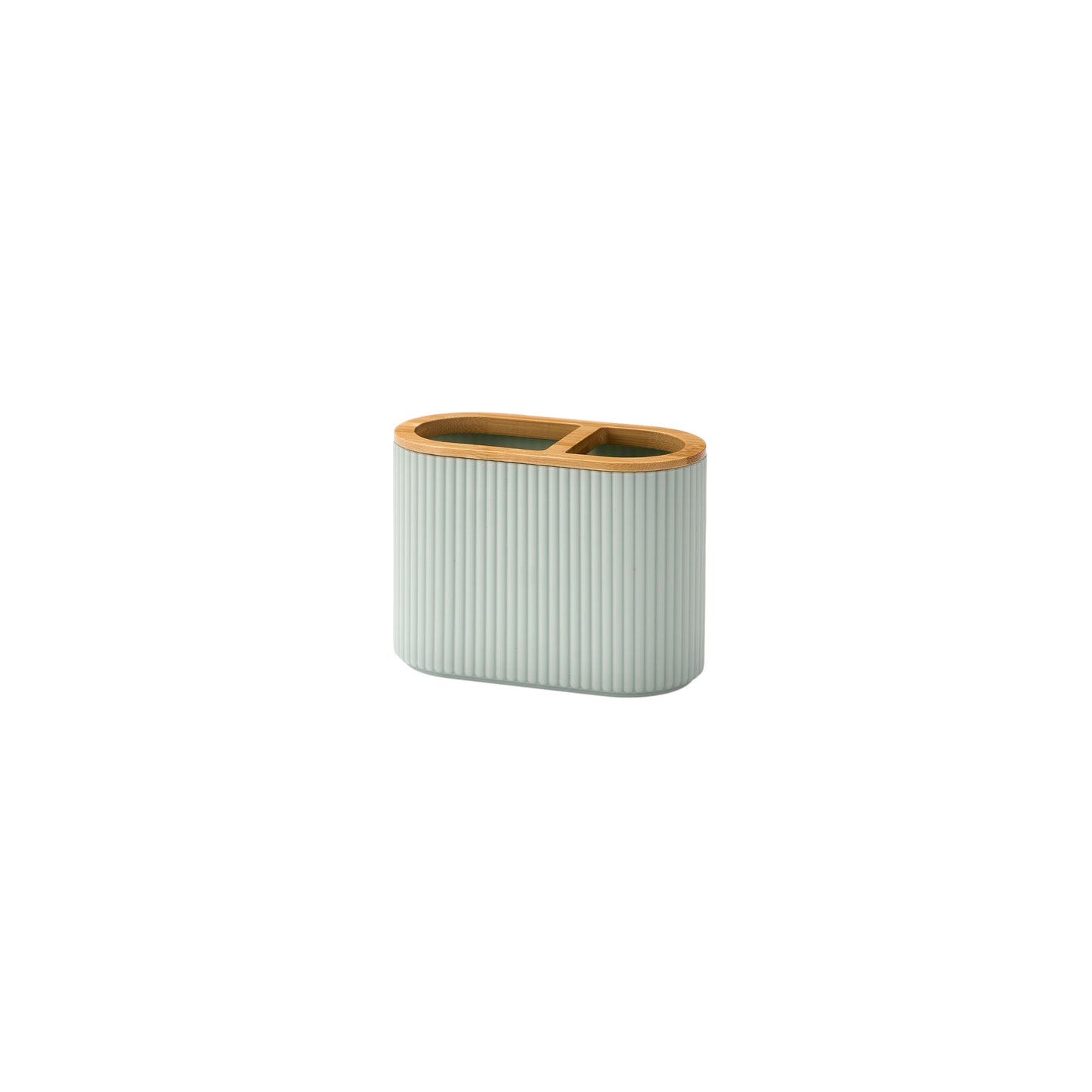 TOOTHBRUSH HOLDER STRIPES MINT BAMBOO