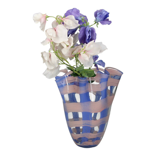 TRANSPARENT BLUE VASE GLASS