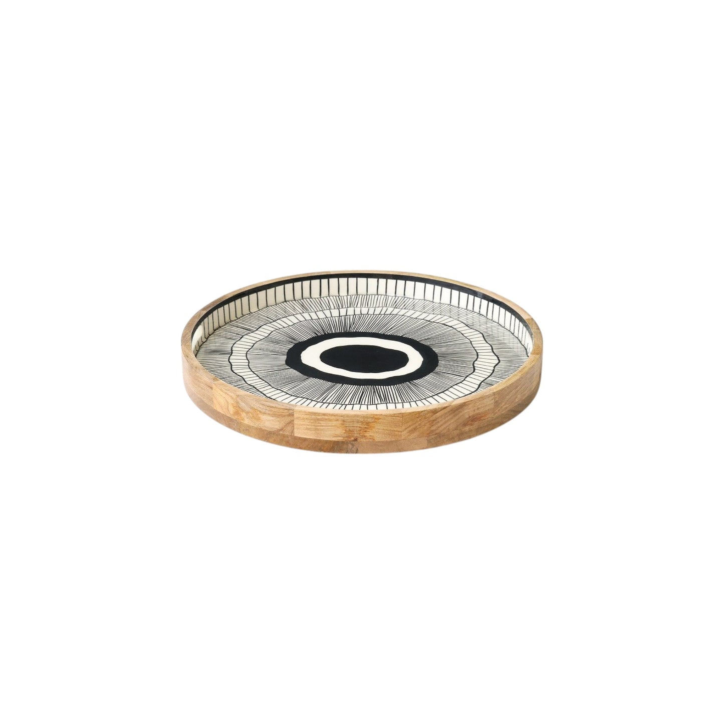 TRAY ETHNIC WOOD NATURAL