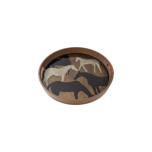 TRAY HORSES ROUND