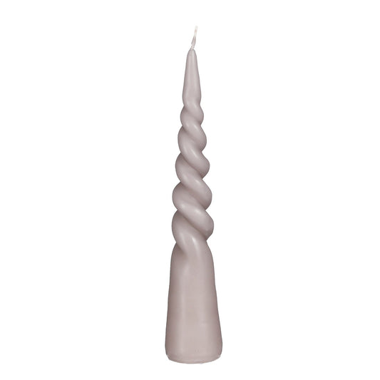 TWIST CONE CANDLE LIGHT GREY