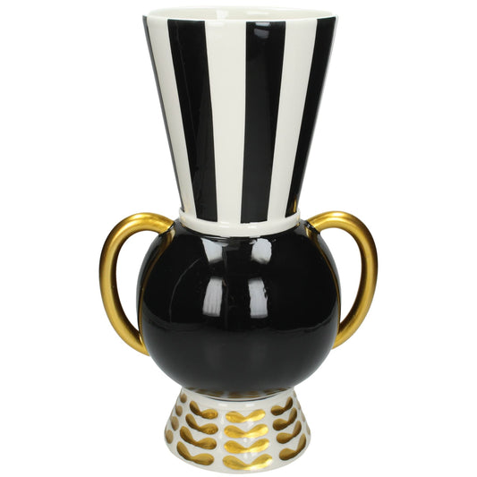 VASE STRIPES BLACK AND WHITE