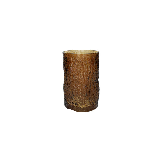 VASE TIMBER BROWN H 21 CM
