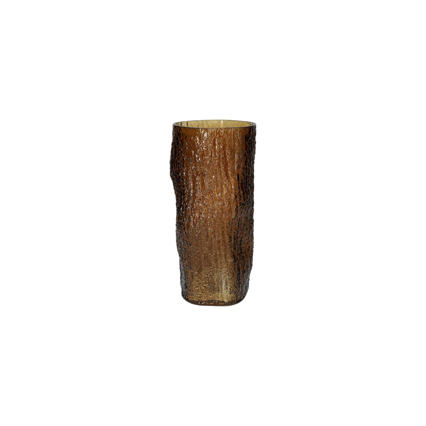 VASE TIMBER BROWN H 32 CM