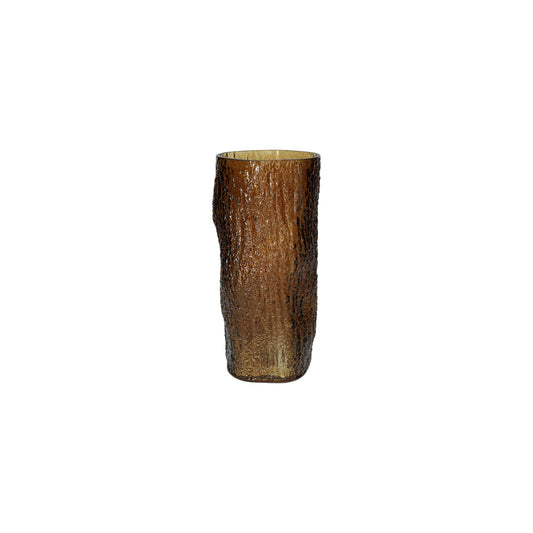 VASE TIMBER BROWN H 32 CM