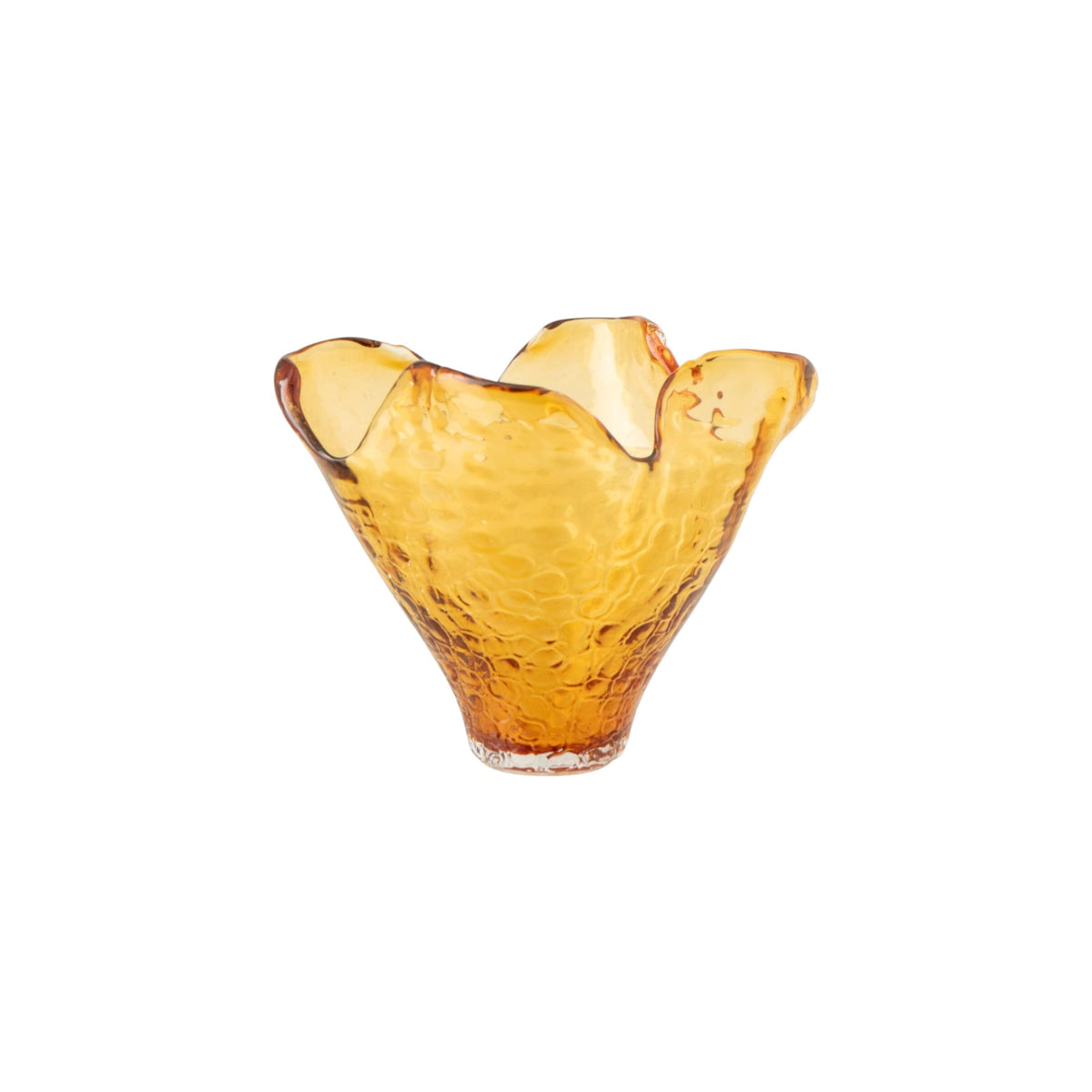 VASE IRREGULAR GLASS CARAMEL