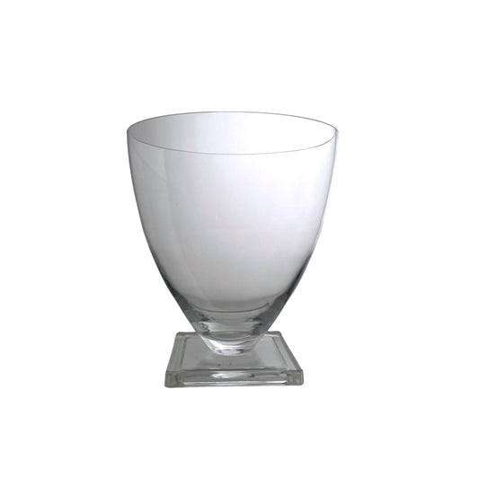 V VASE ROUND GLASS