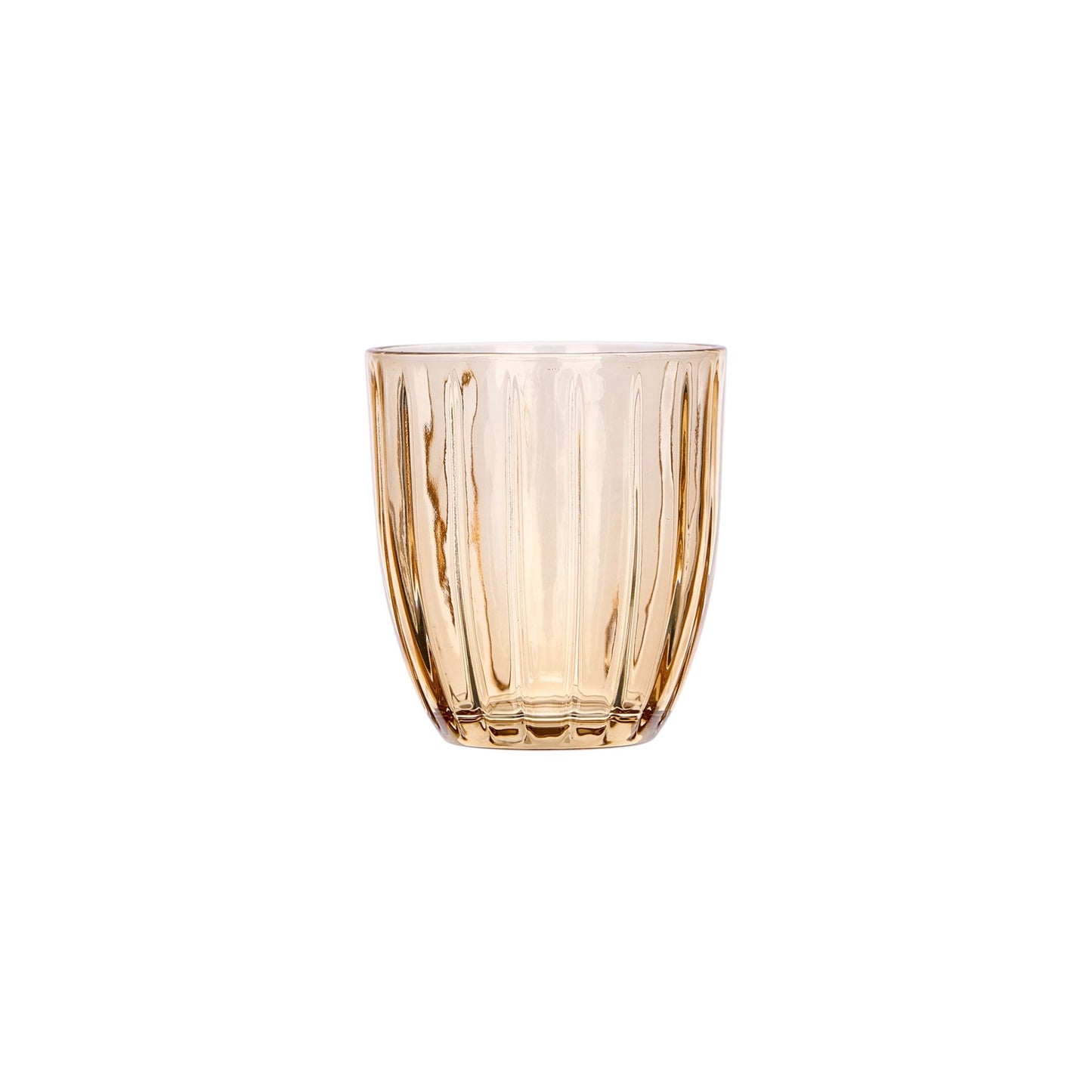 WATER GLASS STRIPED AMBER