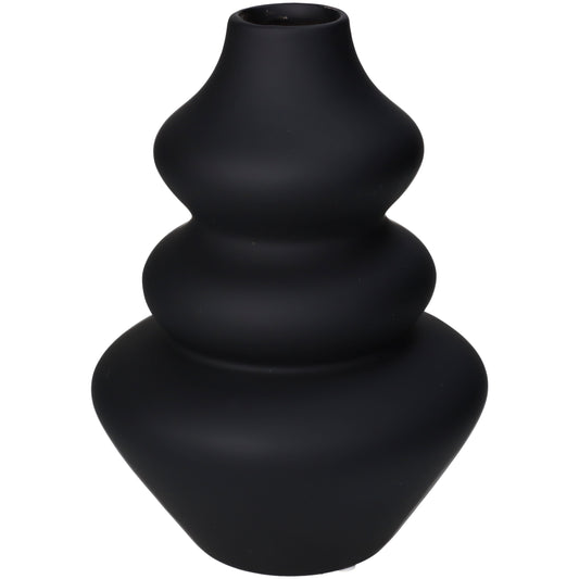 WAVY TOUCH DOLOMITE VASE BLACK