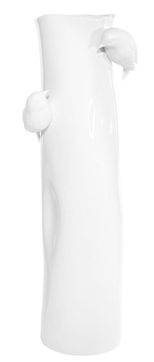 WHITE BIRDS VASE