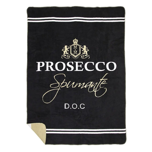 WINE PROSECCO BLACK PLAID